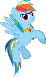 Size: 692x1155 | Tagged: safe, derpibooru import, rainbow dash, pegasus, pony, element, element of loyalty, elements of harmony, female, flying, solo, vector