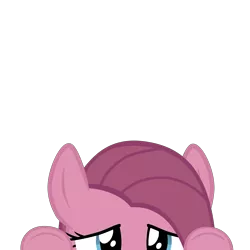 Size: 10000x10000 | Tagged: safe, artist:mrkat7214, derpibooru import, part of a set, pinkie pie, pony, absurd resolution, cute, cuteamena, peekaboo, peeking, pinkamena diane pie, sad, sadorable, simple background, solo, soon, transparent background, vector