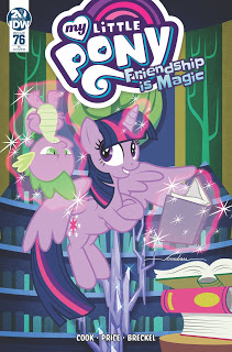 Size: 211x320 | Tagged: alicorn, artist:diego jourdan pereira, book, cover, derpibooru import, idw, library, safe, spike, spoiler:comic, spoiler:comic76, twilight's castle, twilight's castle library, twilight sparkle, twilight sparkle (alicorn)