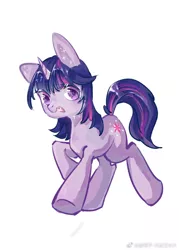 Size: 590x826 | Tagged: safe, artist:royal, derpibooru import, twilight sparkle, pony, unicorn, female, mare, simple background, solo, unicorn twilight, white background