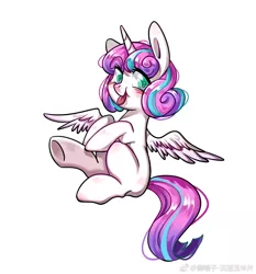 Size: 1400x1500 | Tagged: safe, artist:royal, derpibooru import, princess flurry heart, alicorn, pony, blushing, cute, female, filly, flurrybetes, solo, tongue out