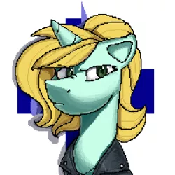 Size: 962x962 | Tagged: safe, artist:enderselyatdark, derpibooru import, oc, oc:ksupav, unofficial characters only, pony, unicorn, bust, female, green eyes, horn, pixel art, portrait, rcf community, solo