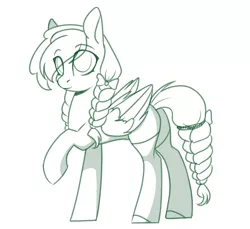 Size: 1510x1383 | Tagged: safe, artist:cloud-fly, derpibooru import, oc, pegasus, pony, clothes, eye clipping through hair, female, mare, monochrome, socks, solo