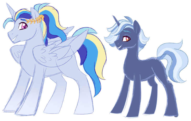 Size: 1024x648 | Tagged: safe, artist:azure-art-wave, derpibooru import, oc, unofficial characters only, alicorn, pony, unicorn, male, offspring, parent:princess cadance, parent:shining armor, parents:shiningcadance, simple background, sketch, stallion, transparent background