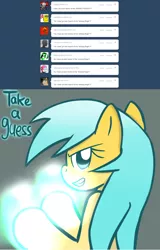 Size: 1280x1994 | Tagged: safe, artist:datahmedz, derpibooru import, sunshower raindrops, pony, raindropsanswers, ask, magic, shining finger, solo, tumblr