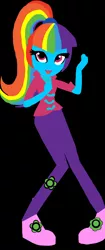 Size: 732x1736 | Tagged: safe, derpibooru import, oc, oc:rainbow queen, unofficial characters only, human, equestria girls, clothes, female, ponytail, shoes, solo