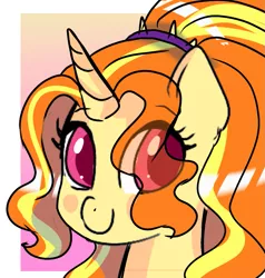 Size: 915x963 | Tagged: dead source, safe, artist:whiskyice, derpibooru import, adagio dazzle, ponified, pony, unicorn, adoragio, bust, colored pupils, cute, equestria girls ponified, female, head only, mare, portrait, solo, transparent mane