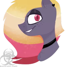 Size: 367x346 | Tagged: safe, artist:rad33, derpibooru import, oc, oc:meatbeat mania, pony, ear piercing, earring, eyeshadow, femboy, freckles, jewelry, long hair, makeup, male, mane, necklace, piercing, trap, vector