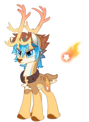 Size: 929x1270 | Tagged: safe, artist:prince-lionel, deleted from derpibooru, derpibooru import, oc, oc:starborn, unofficial characters only, deer, pony, collar, custom, deer oc, irl, movie accurate, photo, reference sheet, scowl, sparkles, toy