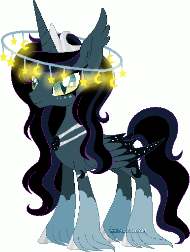 Size: 386x512 | Tagged: safe, artist:t-aroutachiikun, derpibooru import, princess luna, pony, alternate design, halo, hybrid wings, simple background, solo, transparent background, unshorn fetlocks, wings