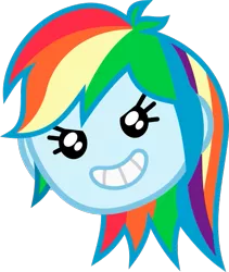 Size: 517x613 | Tagged: safe, artist:anime-equestria, derpibooru import, rainbow dash, equestria girls, equestria girls series, game stream, spoiler:eqg series (season 2), cute, dashabetes, emoji, female, head only, simple background, smiling, transparent background, vector