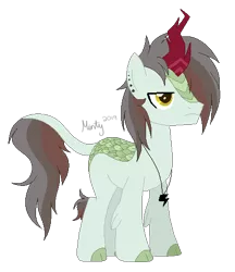 Size: 425x493 | Tagged: artist:mintoria, cloven hooves, derpibooru import, kirin, kirin pony hybrid, magical lesbian spawn, male, oc, offspring, parent:autumn blaze, parent:rainbow dash, safe, simple background, solo, transparent background