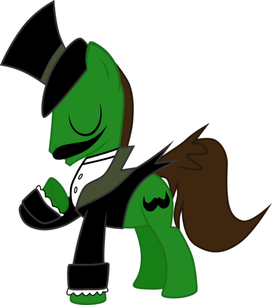 Size: 1185x1332 | Tagged: safe, artist:chipmagnum, derpibooru import, oc, oc:sketcher, earth pony, pony, clothes, facial hair, hat, male, moustache, simple background, solo, stallion, suit, top hat, transparent background