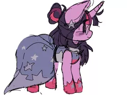 Size: 800x600 | Tagged: safe, artist:demonboy, derpibooru import, twilight sparkle, pony, alternate hairstyle, clothes, dress, gala dress, glasses, headcanon