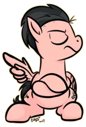 Size: 1500x2200 | Tagged: safe, artist:binkyt11, derpibooru import, ponified, pegasus, pony, angry, cartoon network, colt, crossed arms, crossover, ed edd n eddy, eddy, male, simple background, transparent background, wing hands, wings