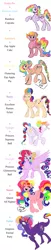 Size: 1236x6018 | Tagged: safe, artist:candyclumsy, artist:multi-commer, derpibooru import, applejack, fluttershy, pinkie pie, princess ember, rainbow dash, rarity, starlight glimmer, sunset shimmer, twilight sparkle, oc, alicorn, hybrid, pegasus, pony, comic:the great big fusion, eyelashes, eyeshadow, fusion, fusion:empress eternal party, fusion:excellent pasture eclair, fusion:fluttering zap apple pie, fusion:princess glimmering ball, fusion:princess supreme ball, fusion:queen all nighter, fusion:rainbow cupcake, fusion:zap apple cake, hair bun, makeup, merge