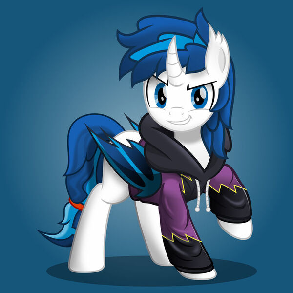 Size: 800x800 | Tagged: safe, artist:jhayarr23, derpibooru import, oc, oc:sparky storm, alicorn, bat pony, bat pony alicorn, pony, bat wings, clothes, gradient background, hoodie, horn, wings