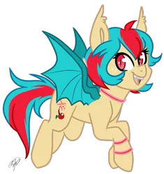 Size: 803x854 | Tagged: safe, artist:peaceouttopizza23, derpibooru import, oc, oc:cherry bomb, bat pony, pony, female, mare, simple background, solo, transparent background