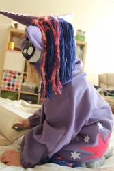 Size: 548x822 | Tagged: alicorn costume, child, clothes, costume, derpibooru import, fake horn, fake wings, human, irl, irl human, little girl, photo, safe, twilight sparkle, twilight sparkle costume