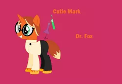 Size: 736x509 | Tagged: safe, artist:selenaede, artist:worldofcaitlyn, derpibooru import, ponified, pony, base used, dr. fox, lego, pink background, simple background, the lego movie, unikitty! (tv series)