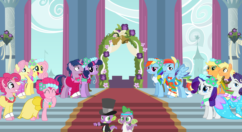 Size: 1211x660 | Tagged: a canterlot wedding, applejack, applejack (male), applejacks (shipping), artist:404compliant, artist:90sigma, artist:drfatalchunk, artist:kayman13, artist:mamandil, artist:psyxofthoros, artist:sapoltop, artist:saveman71, artist:trotsworth, barb, bridesmaid dress, bubble berry, bubblepie, butterscotch, clothes, dashblitz, derpibooru import, dress, dusk shine, dusktwi, elusive, female, flutterscotch, fluttershy, male, male six, mane seven, mane six, marriage, pinkie pie, r63 paradox, rainbow blitz, rainbow dash, rarilusive, rarity, rule 63, safe, selfcest, self paradox, self ponidox, shipping, spike, spikebarb, straight, tuxedo, twilight sparkle, wedding, wedding dress