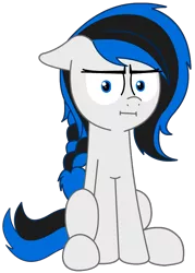 Size: 618x862 | Tagged: safe, artist:rivet97, derpibooru import, oc, oc:rivet svechkar, pony, :i, female, i mean i see, mare, simple background, sitting, solo, transparent background, vector