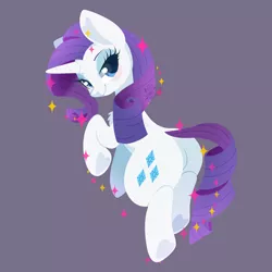 Size: 1024x1024 | Tagged: safe, artist:snow angel, derpibooru import, rarity, pony, unicorn, beautiful, butt, female, looking at you, looking back, looking back at you, mare, plot, pretty, simple background, solo, sparkles