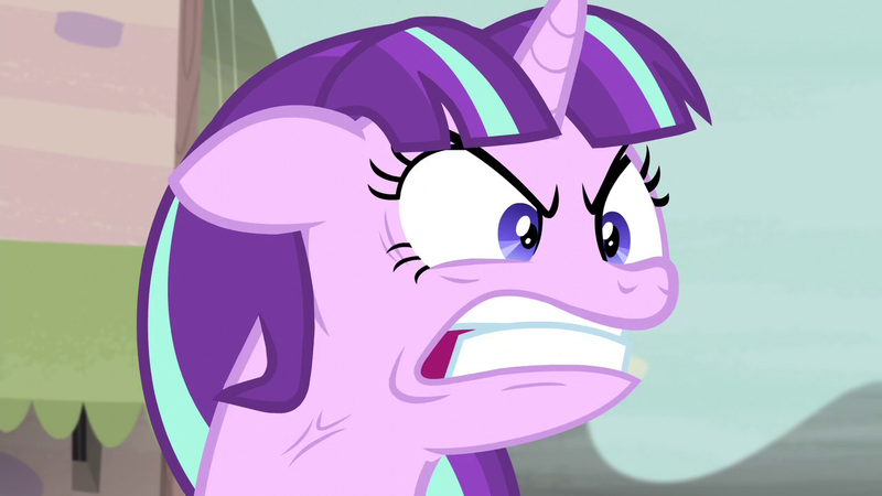 Size: 1280x720 | Tagged: safe, derpibooru import, screencap, starlight glimmer, pony, unicorn, the cutie map, angry face, bust, female, furious, glare, gritted teeth, mare, quiet, ragelight glimmer, s5 starlight, solo, vein, vein bulge