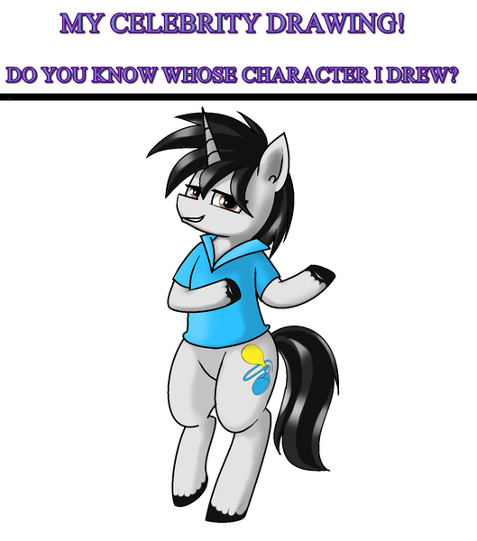 Size: 1472x1668 | Tagged: safe, artist:pencil bolt, derpibooru import, oc, oc:creative flair, unofficial characters only, pony, unicorn, bipedal, looking at you, male, request, simple background, smiling, solo, stallion, standing, unshorn fetlocks, white background