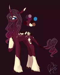 Size: 1560x1962 | Tagged: safe, artist:iheyyasyfox, derpibooru import, oc, oc:magical eclipse, pony, unicorn, female, glasses, mare, offspring, parent:princess luna, parent:sunburst, parents:lunaburst, solo