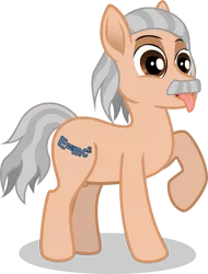 Size: 385x506 | Tagged: safe, artist:malte279, derpibooru import, ponified, earth pony, pony, albert einstein, tongue out