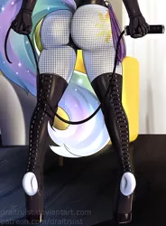 Size: 700x950 | Tagged: alicorn, anthro, artist:draltruist, ass, bdsm, boots, butt, butt only, clothes, cropped, derpibooru import, dominatrix, domlestia, edit, female, femdom, fishnets, gloves, latex, latex boots, latex gloves, princess celestia, shoes, solo, solo female, suggestive, sunbutt, the ass was fat, thigh boots, unguligrade anthro, unmoving plaid, whip