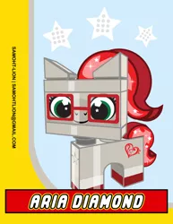 Size: 2550x3300 | Tagged: artist:samoht-lion, barely pony related, crossover, derpibooru import, lego, oc, oc:aria diamond, safe, the lego movie, unikitty, unofficial characters only