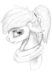 Size: 643x905 | Tagged: safe, artist:systemf4ilure, derpibooru import, oc, oc:sydney, pony, bust, floppy ears, male, monochrome, portrait, solo, stallion, traditional art