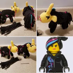 Size: 960x960 | Tagged: safe, artist:writtenbadly, derpibooru import, ponified, pony, craft, crochet, crossover, irl, lego, photo, the lego movie, wyldstyle