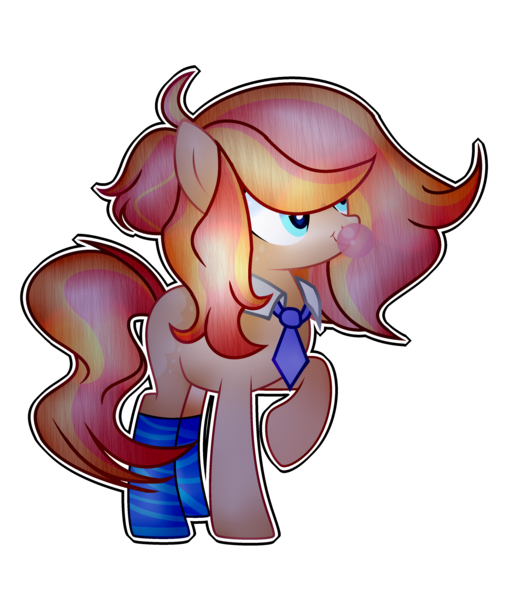 Size: 3091x3547 | Tagged: safe, artist:rachelclaradrawz, derpibooru import, oc, earth pony, pony, clothes, female, mare, necktie, simple background, socks, solo, transparent background