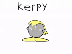 Size: 1024x769 | Tagged: safe, artist:undeadponysoldier, derpibooru import, derpy hooves, pony, cute, kirby, kirby (character), kirby derpy, kirbyfied, pun