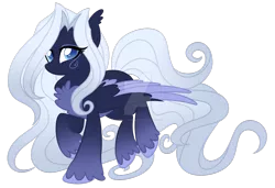 Size: 1600x1092 | Tagged: safe, artist:crystal-tranquility, derpibooru import, oc, pegasus, pony, chest fluff, deviantart watermark, female, mare, obtrusive watermark, simple background, solo, transparent background, two toned wings, watermark, wings