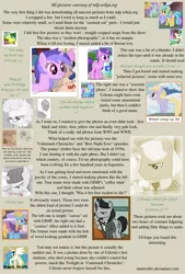 Size: 1200x1777 | Tagged: safe, artist:misteraibo, derpibooru import, amethyst star, diamond mint, dinky hooves, fine line, four step, lemon hearts, lemony gem, liza doolots, maxie, petunia, princess celestia, sea swirl, seafoam, tootsie flute, pony, unicorn, background pony, feels, female, immortality blues, male, mare, marey fetlock, stallion, text