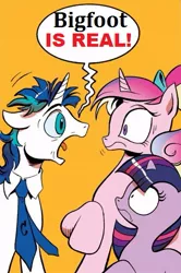 Size: 365x549 | Tagged: bigfoot, derpibooru import, exploitable meme, idw, meme, obligatory pony, princess cadance, safe, sasquatch, screaming armor, shining armor, spoiler:comic, spoiler:comic11, truth, twilight sparkle