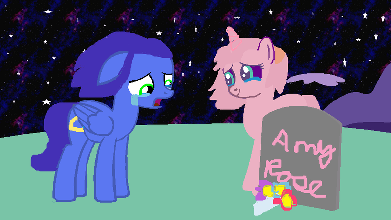 Size: 954x538 | Tagged: safe, artist:katierose45, artist:zuipatzuteam, derpibooru import, ponified, pony, amy rose, base used, gravestone, implied death, sonic the hedgehog, sonic the hedgehog (series), story included