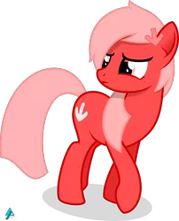 Size: 1600x1983 | Tagged: safe, artist:arifproject, derpibooru import, oc, oc:downvote, ponified, unofficial characters only, pony, derpibooru, derpibooru ponified, looking back, meta, simple background, solo, transparent background, vector