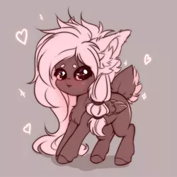 Size: 1080x1080 | Tagged: safe, artist:kuroran, derpibooru import, oc, oc:sugar boy, unofficial characters only, pegasus, pony, chest fluff, chibi, femboy, fluffy tail, heart eyes, male, rcf community, short tail, wingding eyes