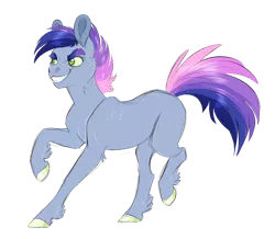 Size: 600x522 | Tagged: safe, artist:vindhov, derpibooru import, oc, unofficial characters only, earth pony, pony, colored hooves, crack ship offspring, mae, magical lesbian spawn, offspring, parent:limestone pie, parent:rainbow dash, simple background, solo, transparent background, tricolor mane