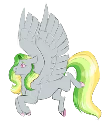 Size: 600x694 | Tagged: safe, artist:vindhov, derpibooru import, oc, unofficial characters only, pegasus, pony, colored hooves, crack ship offspring, mae, magical lesbian spawn, offspring, parent:limestone pie, parent:rainbow dash, simple background, solo, transparent background