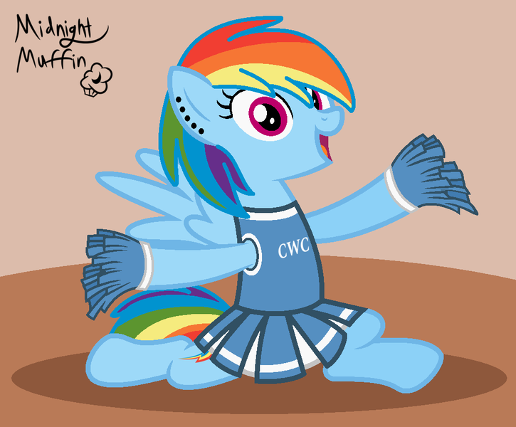 Size: 1042x862 | Tagged: safe, artist:xxmidnightmuffinxx, derpibooru import, rainbow dash, pony, cheerleader, drawing