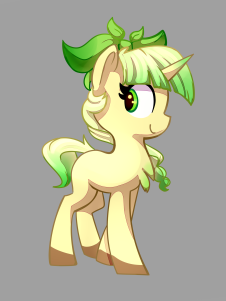 Size: 226x301 | Tagged: source needed, useless source url, safe, artist:lilfunkman, derpibooru import, oc, oc:ducky ink, pony, unicorn, chest fluff, cute, female, gray background, mare, simple background, solo