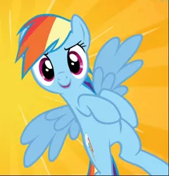 Size: 900x939 | Tagged: safe, derpibooru import, screencap, rainbow dash, pegasus, pony, what about discord?, cropped, female, flying, looking at you, mare, open mouth, smiling, solo, spread wings, wings