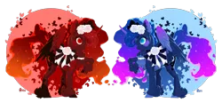 Size: 1820x843 | Tagged: safe, artist:rossignolet, derpibooru import, princess luna, alicorn, pony, blood moon, blood moon luna, female, mare, moon, raised hoof, solo, unshorn fetlocks