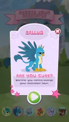 Size: 720x1280 | Tagged: safe, derpibooru import, gallus, ocellus, sandbar, silverstream, smolder, yona, changedling, changeling, classical hippogriff, dragon, earth pony, gryphon, hippogriff, pony, yak, bow, dragoness, female, hair bow, jewelry, male, monkey swings, necklace, pocket ponies, teenager